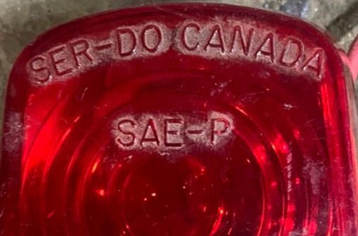 Used SAR-DO CANADA | SAE-P | D-12-M Replacement Lens for Marker Light | Red - Young Farts RV Parts