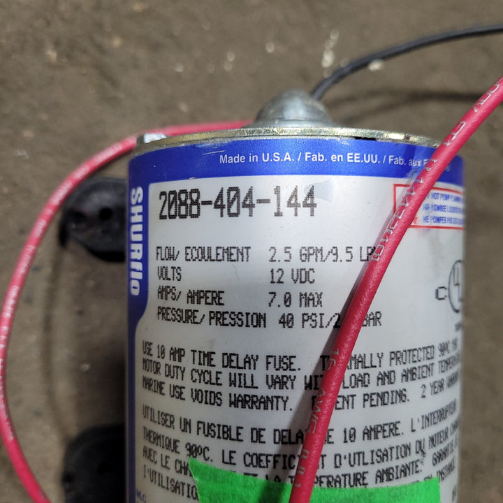 Used SHURflo Water Pump Motor Assembly 2088-404-144 - Young Farts RV Parts