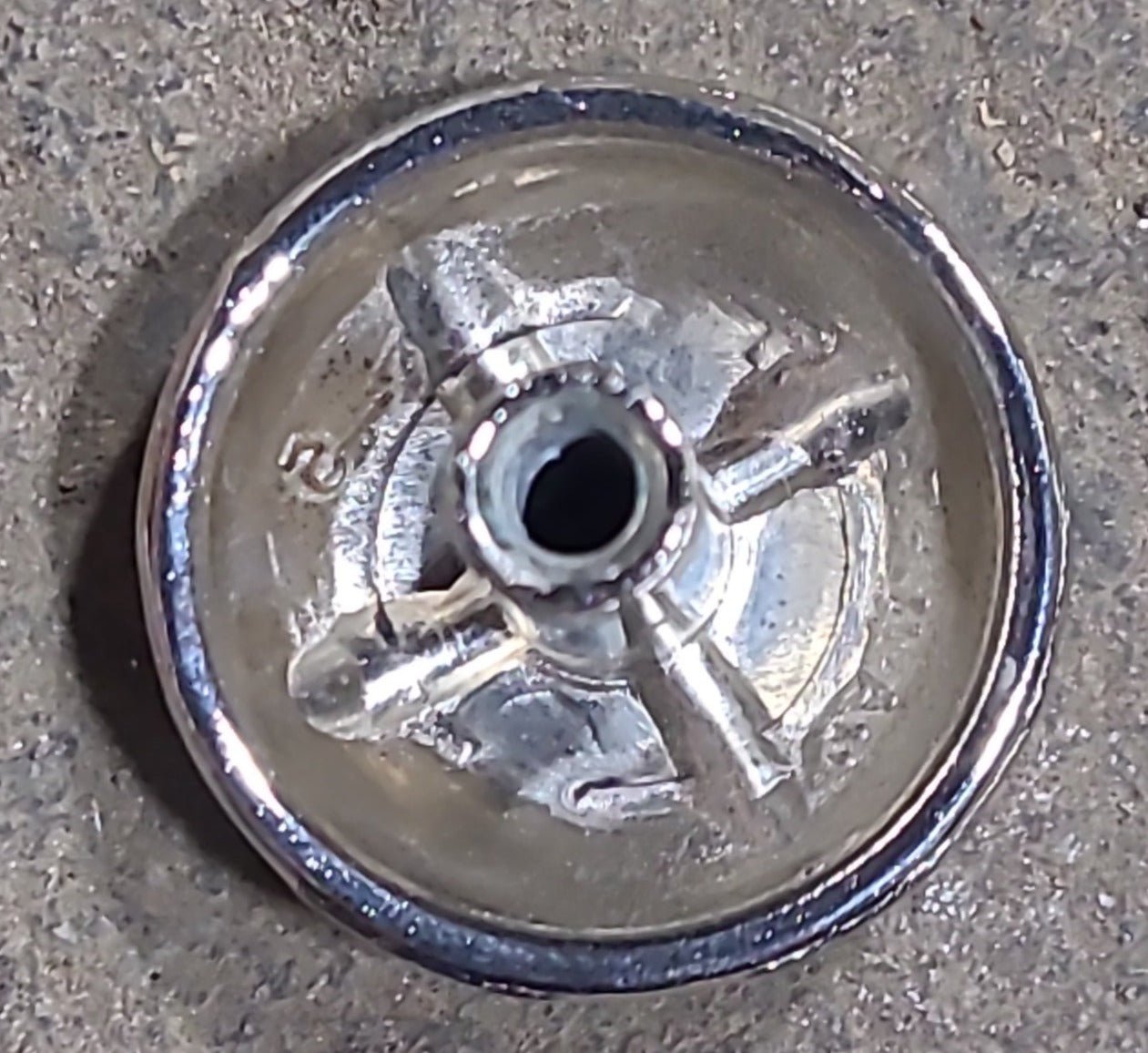 Used Silver Cabinet Knob - Young Farts RV Parts