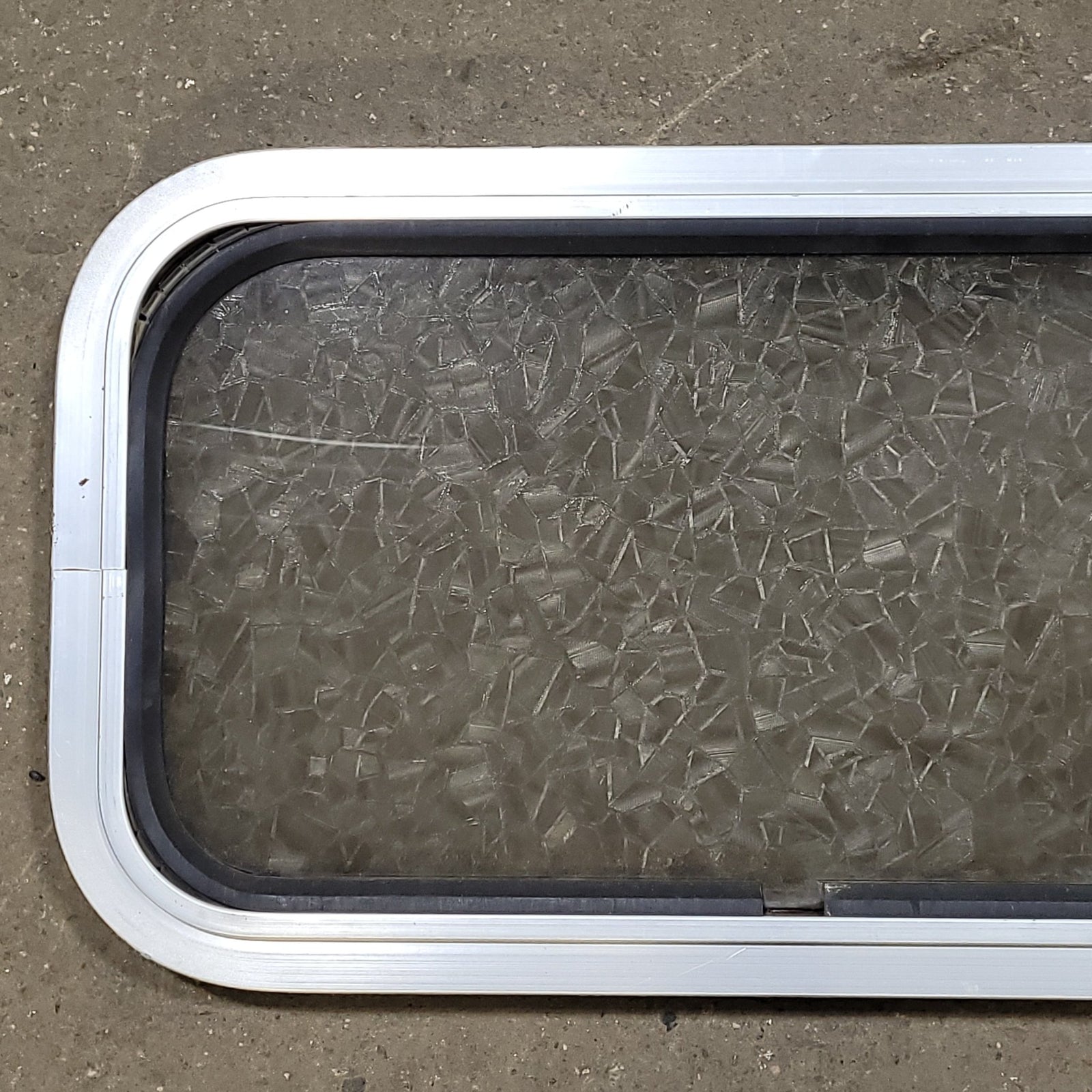 Used Silver Radius Non-Opening Window : 21 1/2