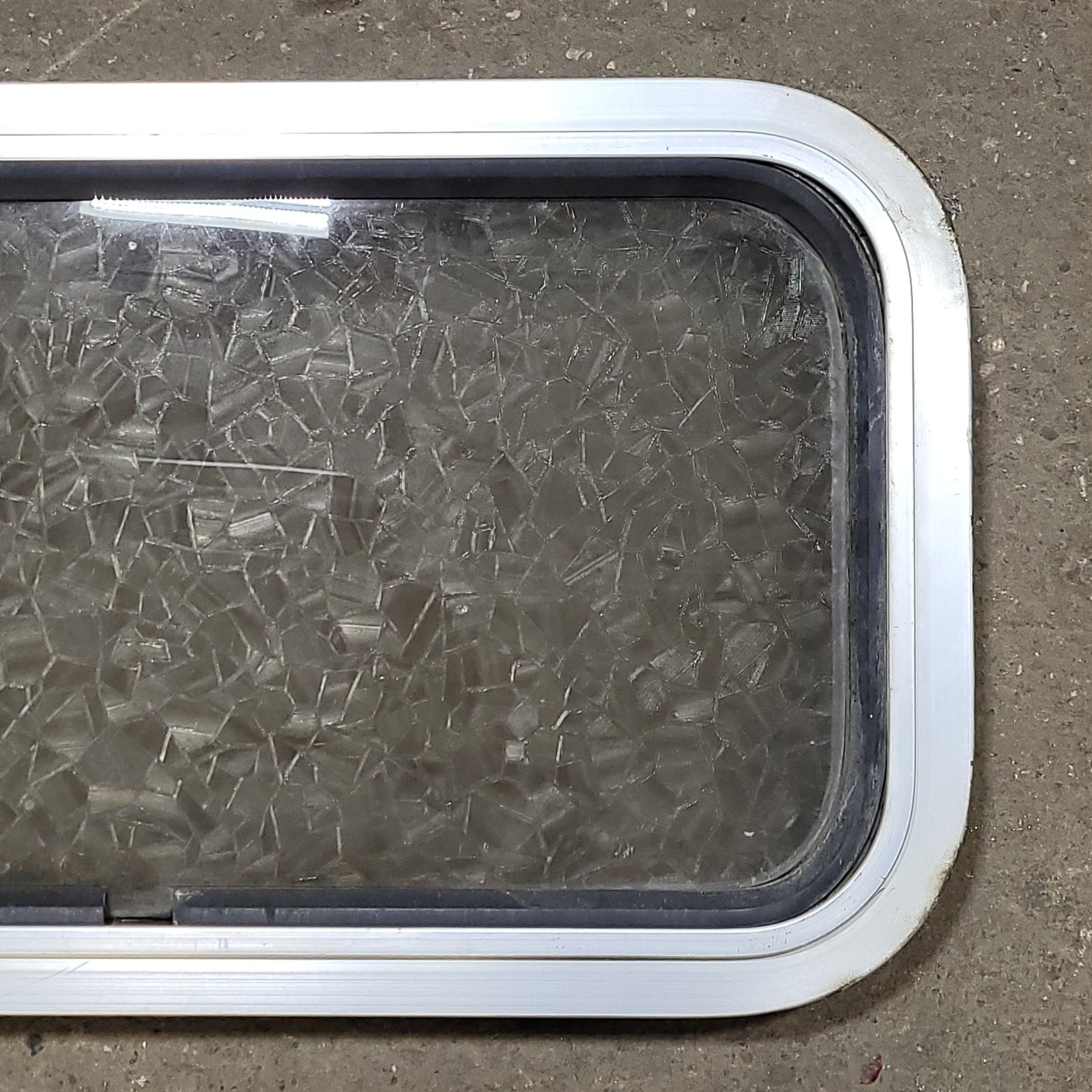 Used Silver Radius Non-Opening Window : 21 1/2