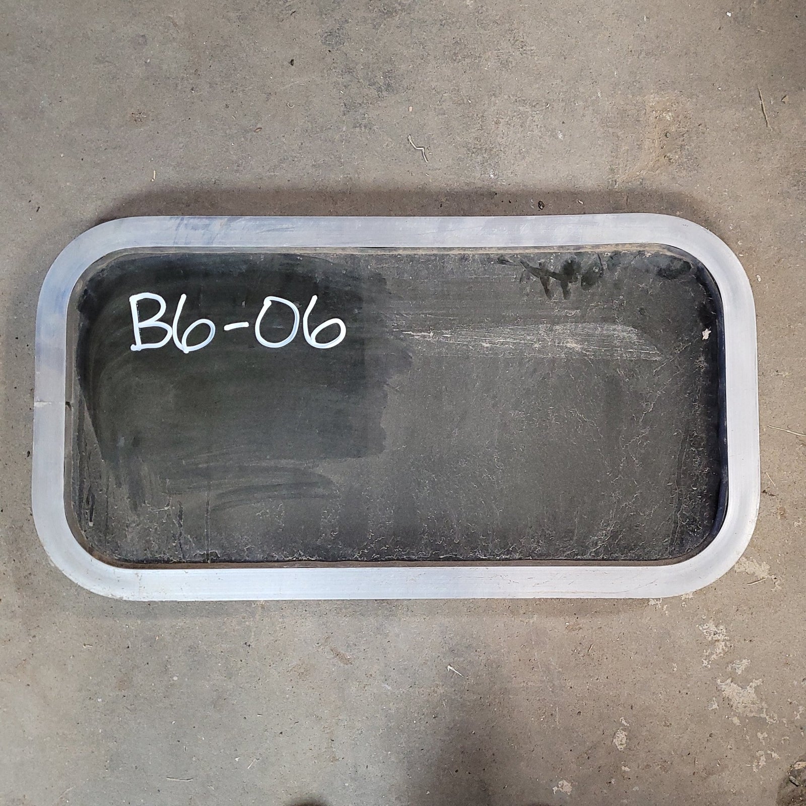 Used Silver Radius Non-Opening Window : 24 1/2 X 12 1/4 X 2