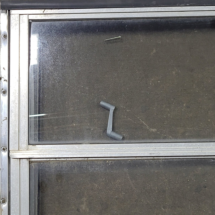 Used Silver Square Emergency Opening Window: 47 3/4" W x 18" H x 1 3/8" D - Young Farts RV Parts