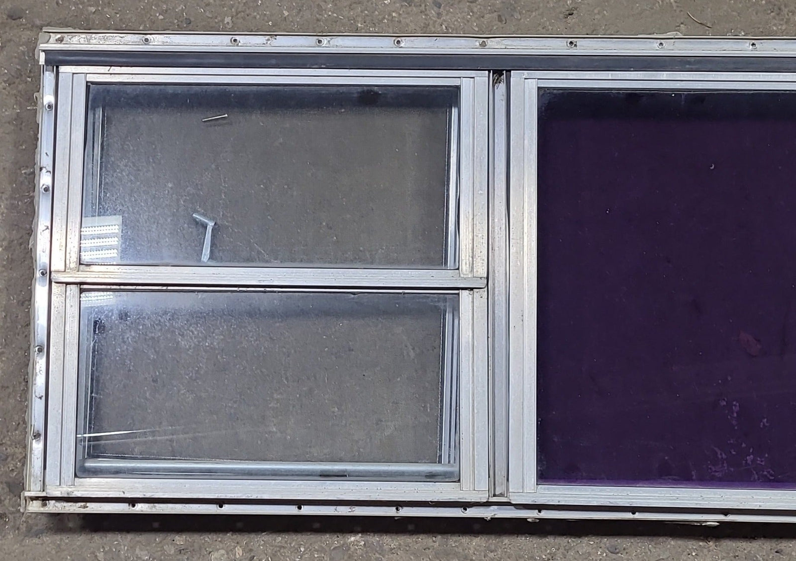 Used Silver Square Emergency Opening Window: 47 3/4