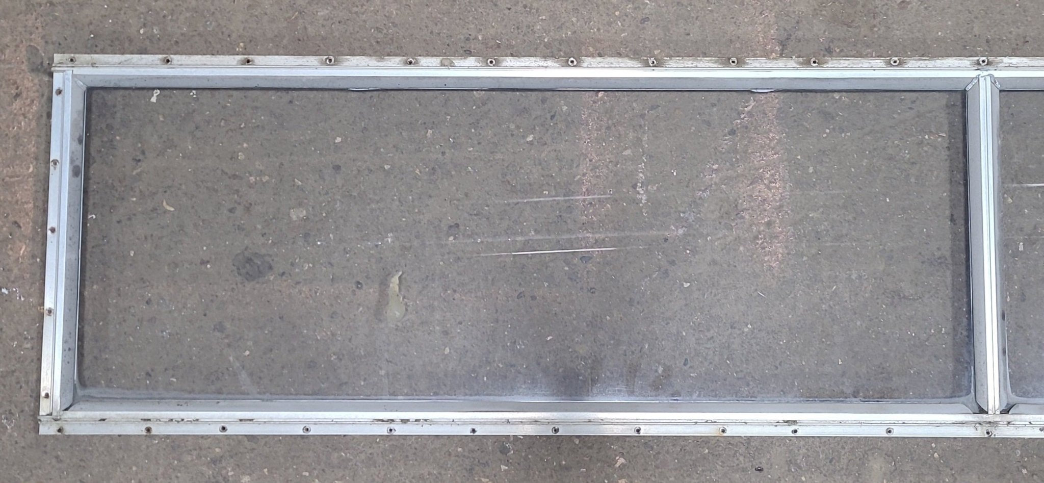 Used Silver Square Non Opening Window: 78 5/8" X 14 3/4" X 3/4" D - Young Farts RV Parts
