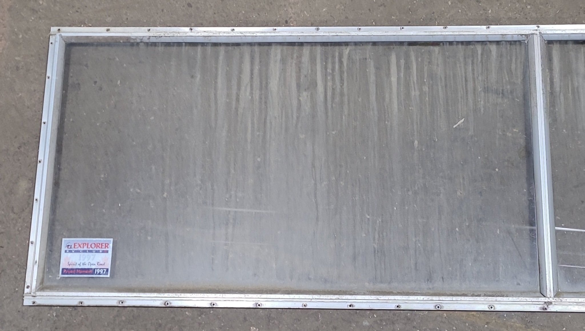 Used Silver Square Non Opening Window: 78 5/8" X 21 3/4" X 3/4" D - Young Farts RV Parts