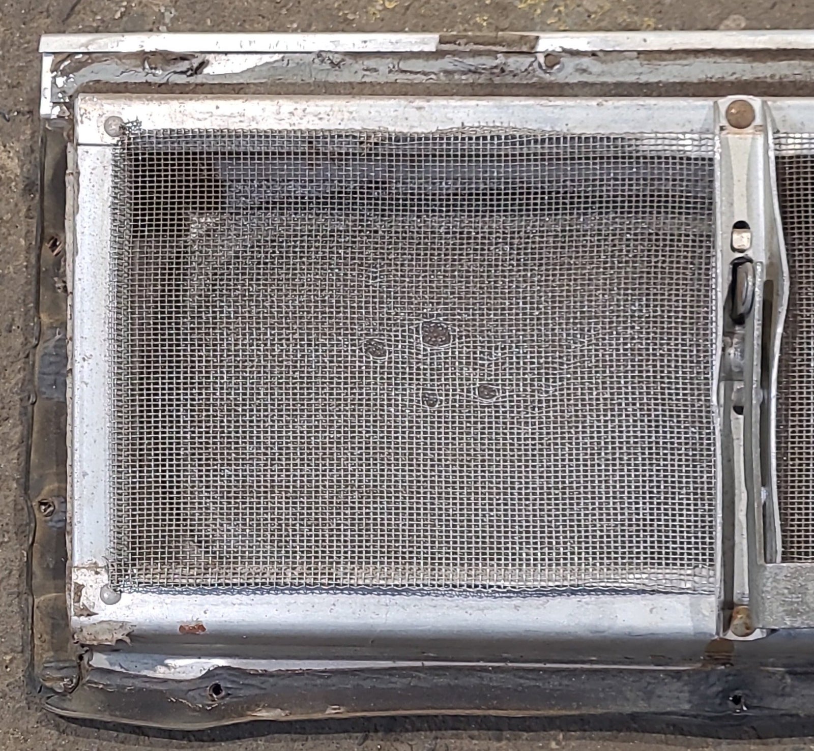 Used Silver Square Opening Window: 13 3/4