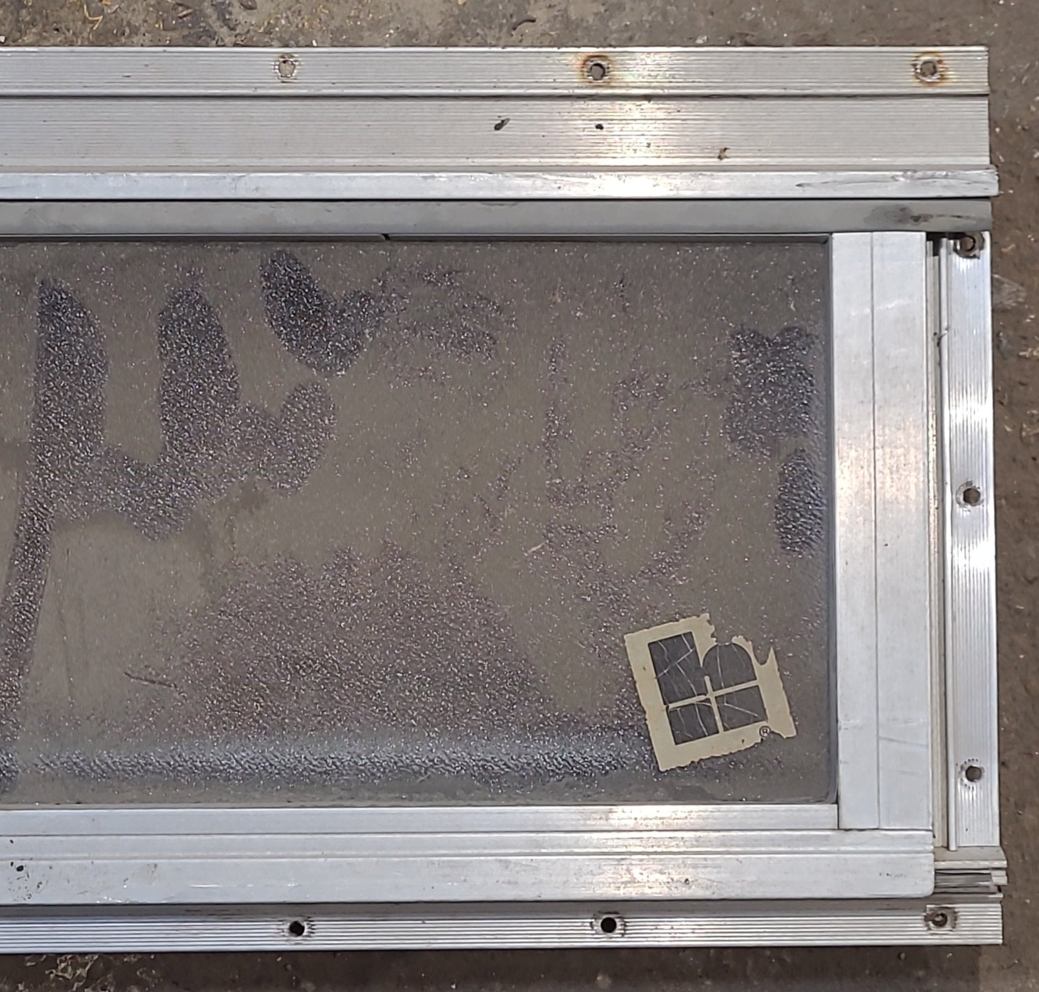 Used Silver Square Opening Window: 13 3/4" W x 7 3/4" H x 1 1/2" D - Young Farts RV Parts