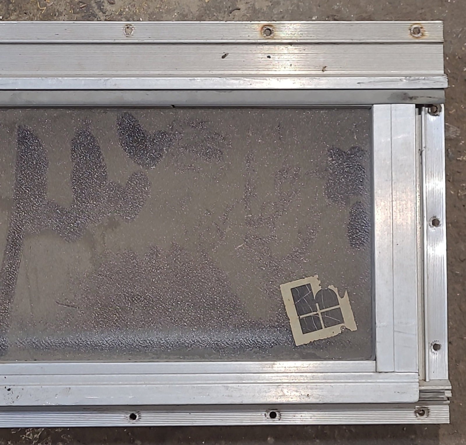 Used Silver Square Opening Window: 13 3/4