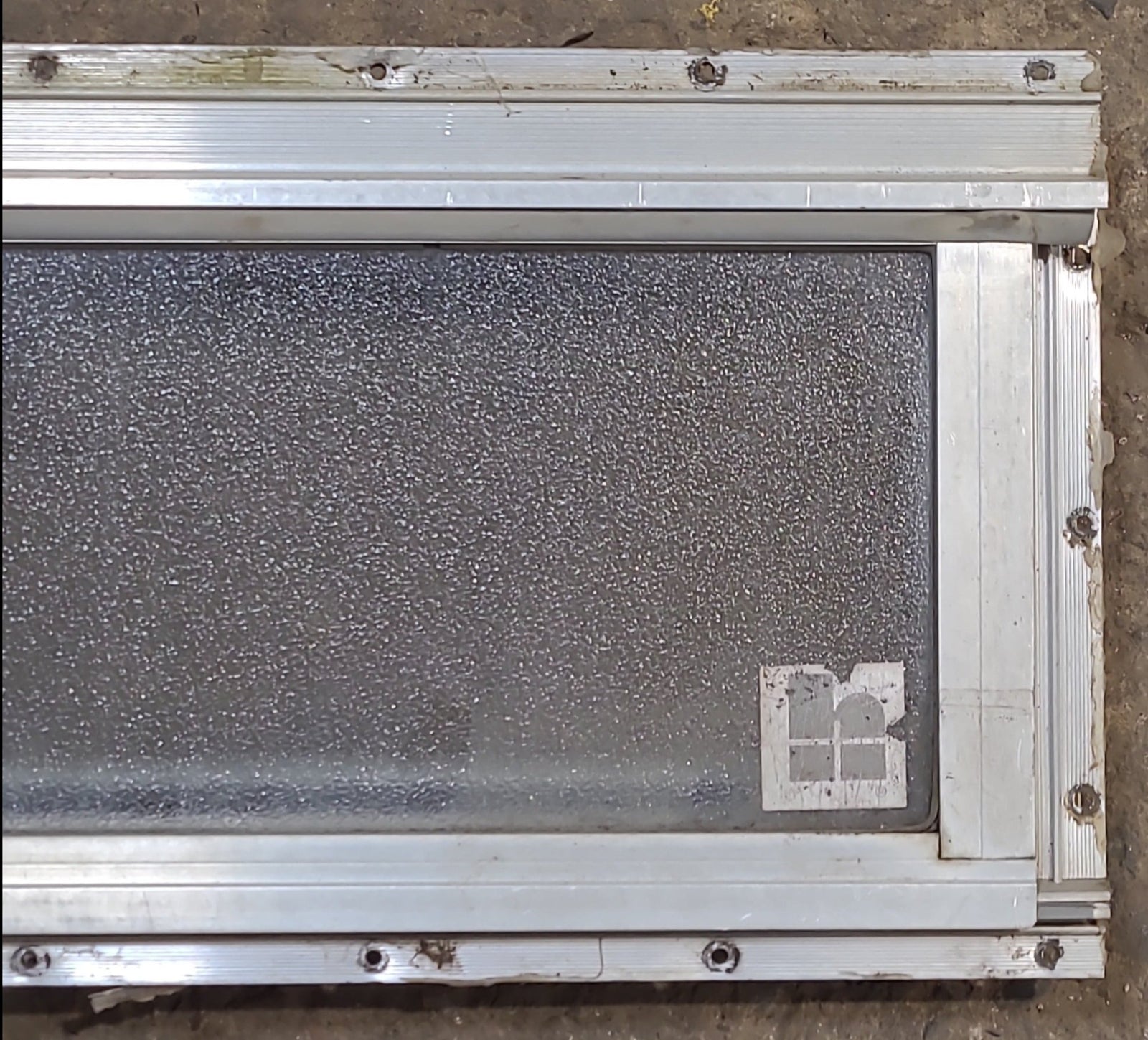 Used Silver Square Opening Window: 13 3/4