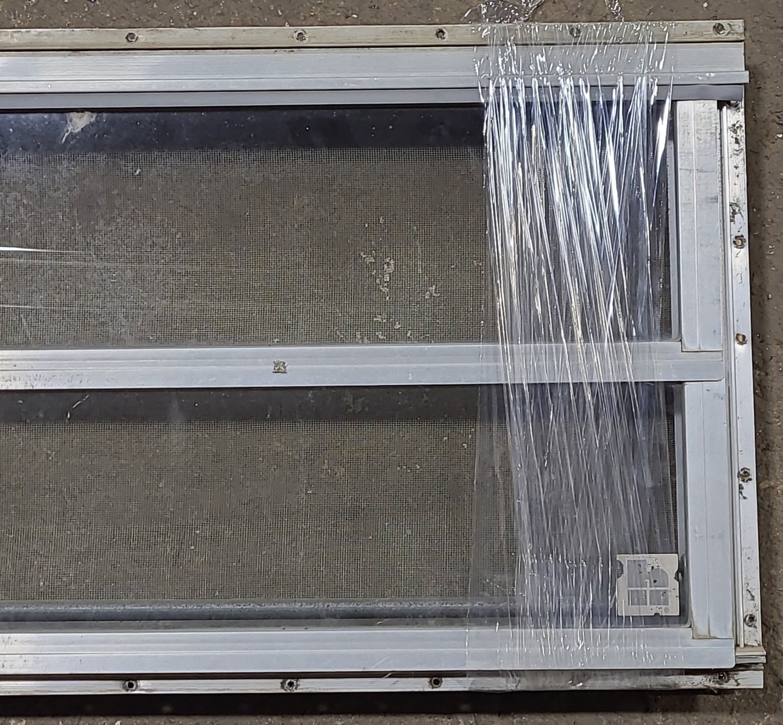 Used Silver Square Opening Window: 29 5/8