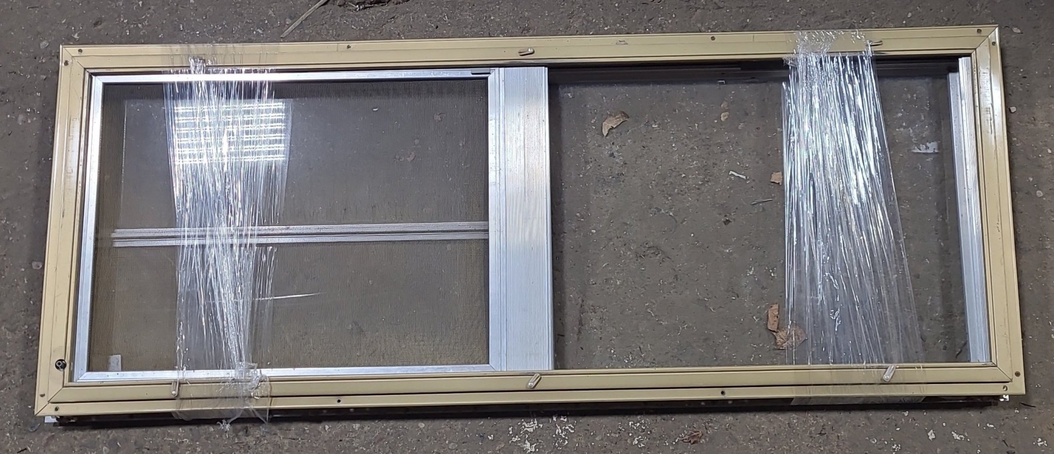 Used Silver Square Opening Window: 47 3/4" W x 17 5/8" H x 1 1/2" D - Young Farts RV Parts