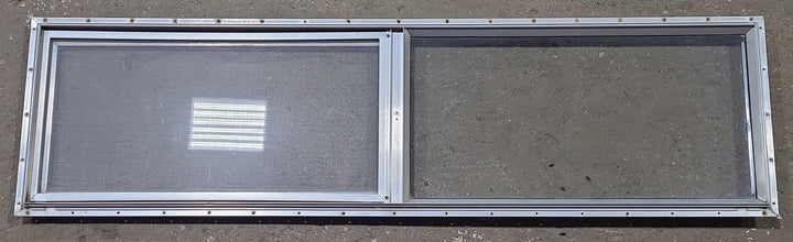 Used Silver Square Opening Window: 57 1/2" W x 15" H x 1" D - Young Farts RV Parts