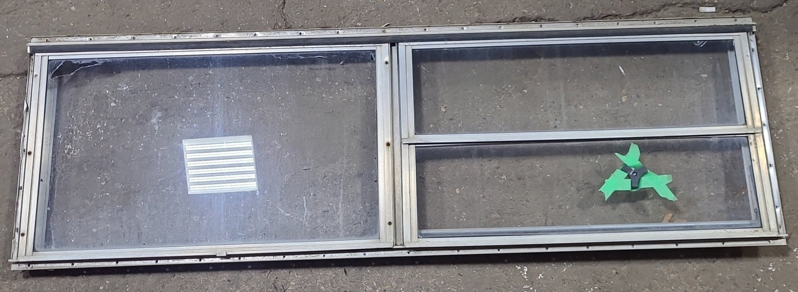 Used Silver Square Opening Window: 59 3/4