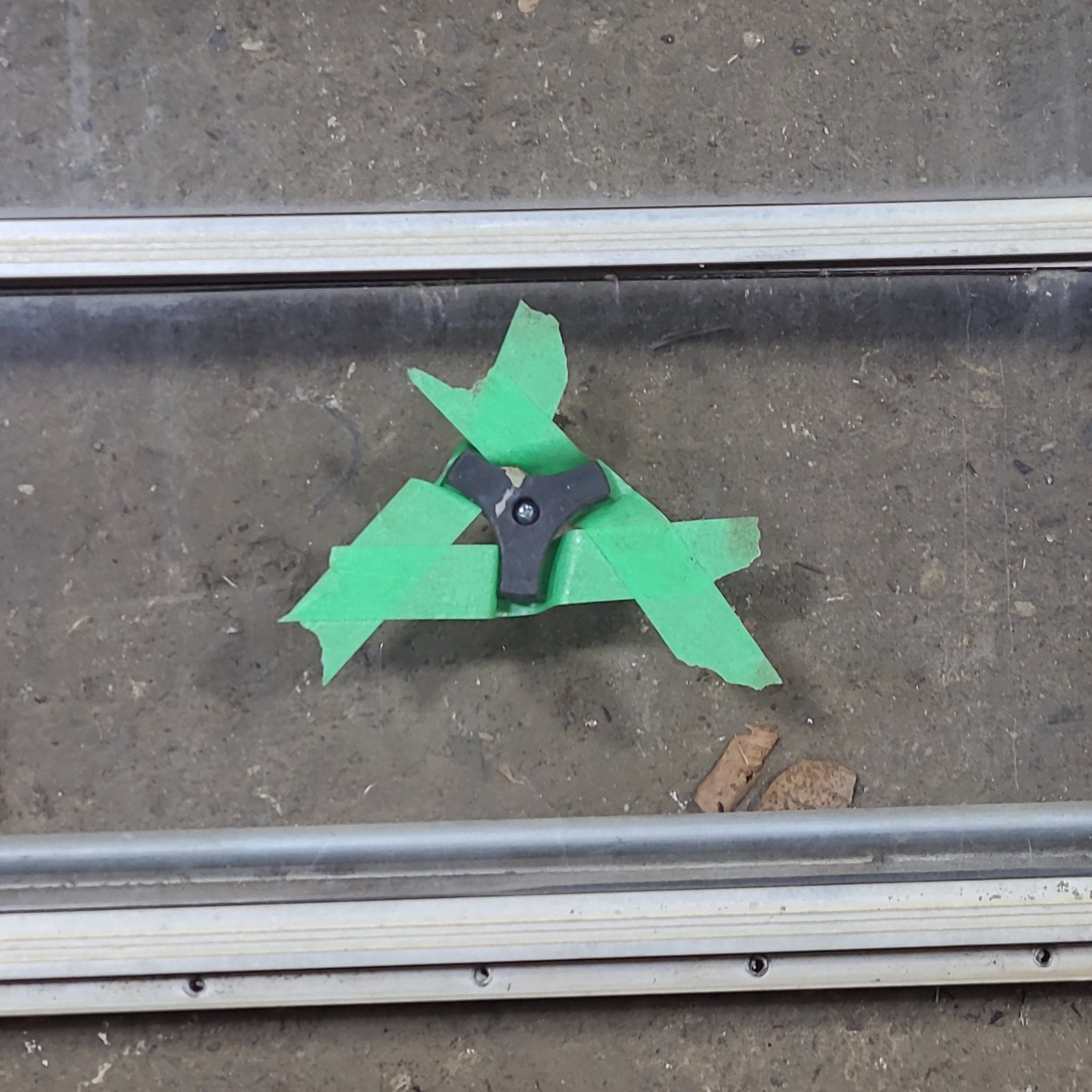 Used Silver Square Opening Window: 59 3/4" W x 18" H x 1 3/8" D - Young Farts RV Parts