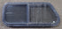 Used Slanted Black Radius Opening Window : 30 1/4" W X 11 3/4" H X 1 7/8" D - Young Farts RV Parts