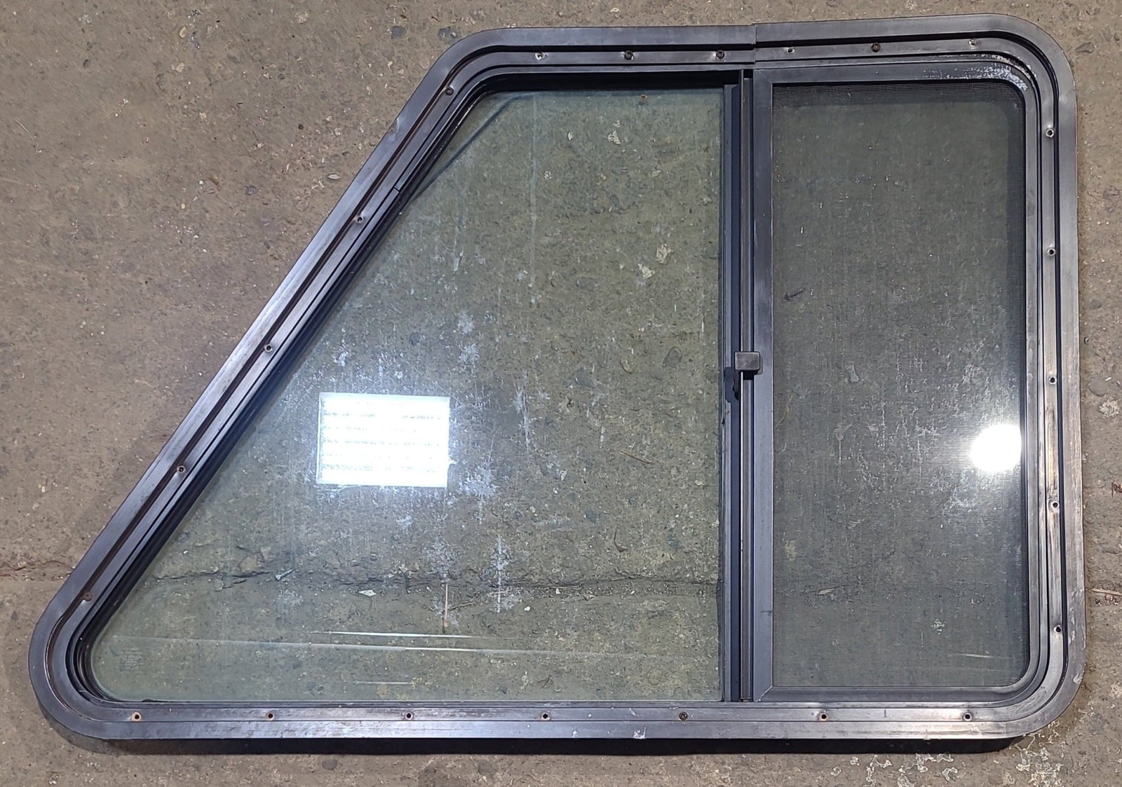 Used Slanted Black Radius Opening Window : 37 3/4