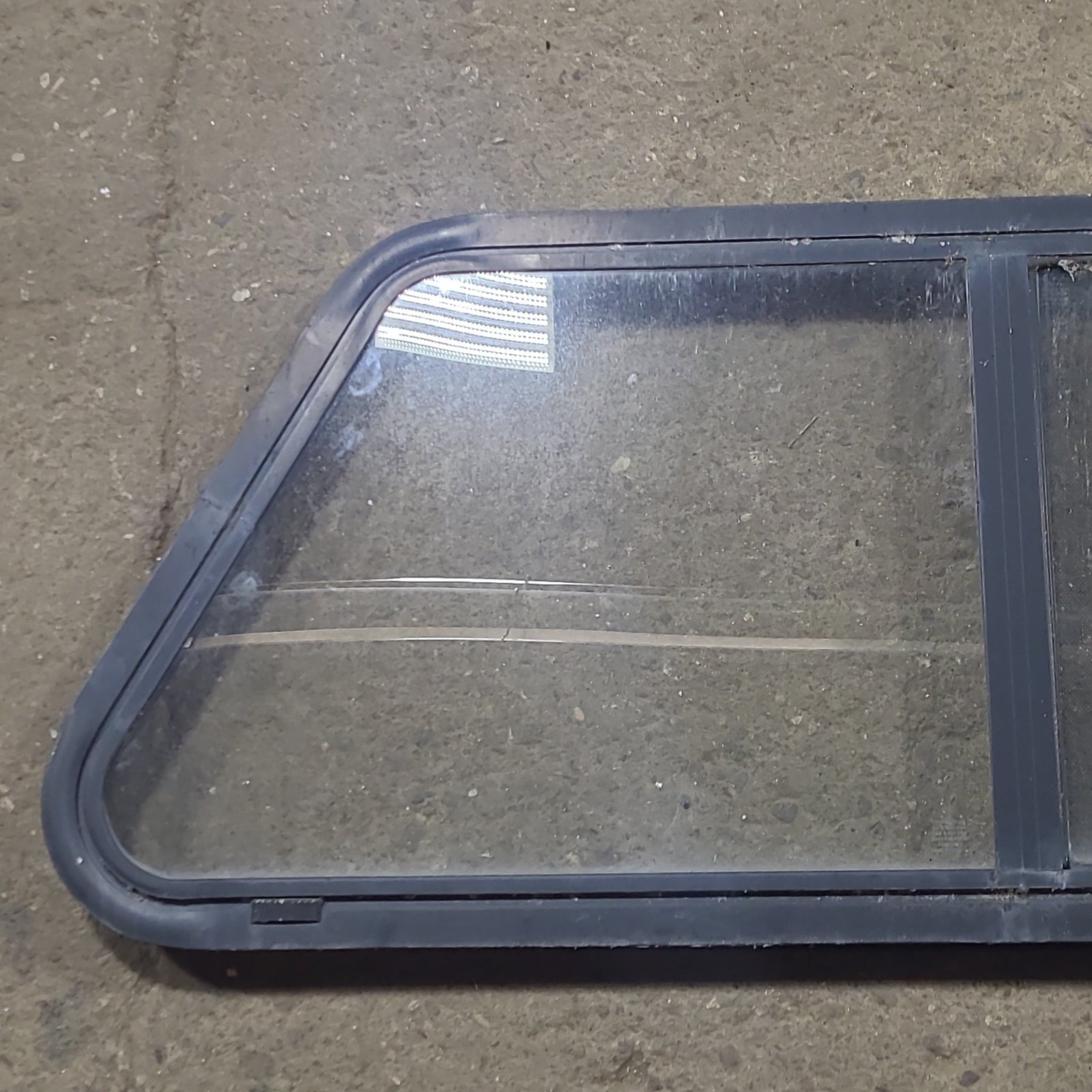 Used Slanted Black Radius Opening Window : 41 3/4