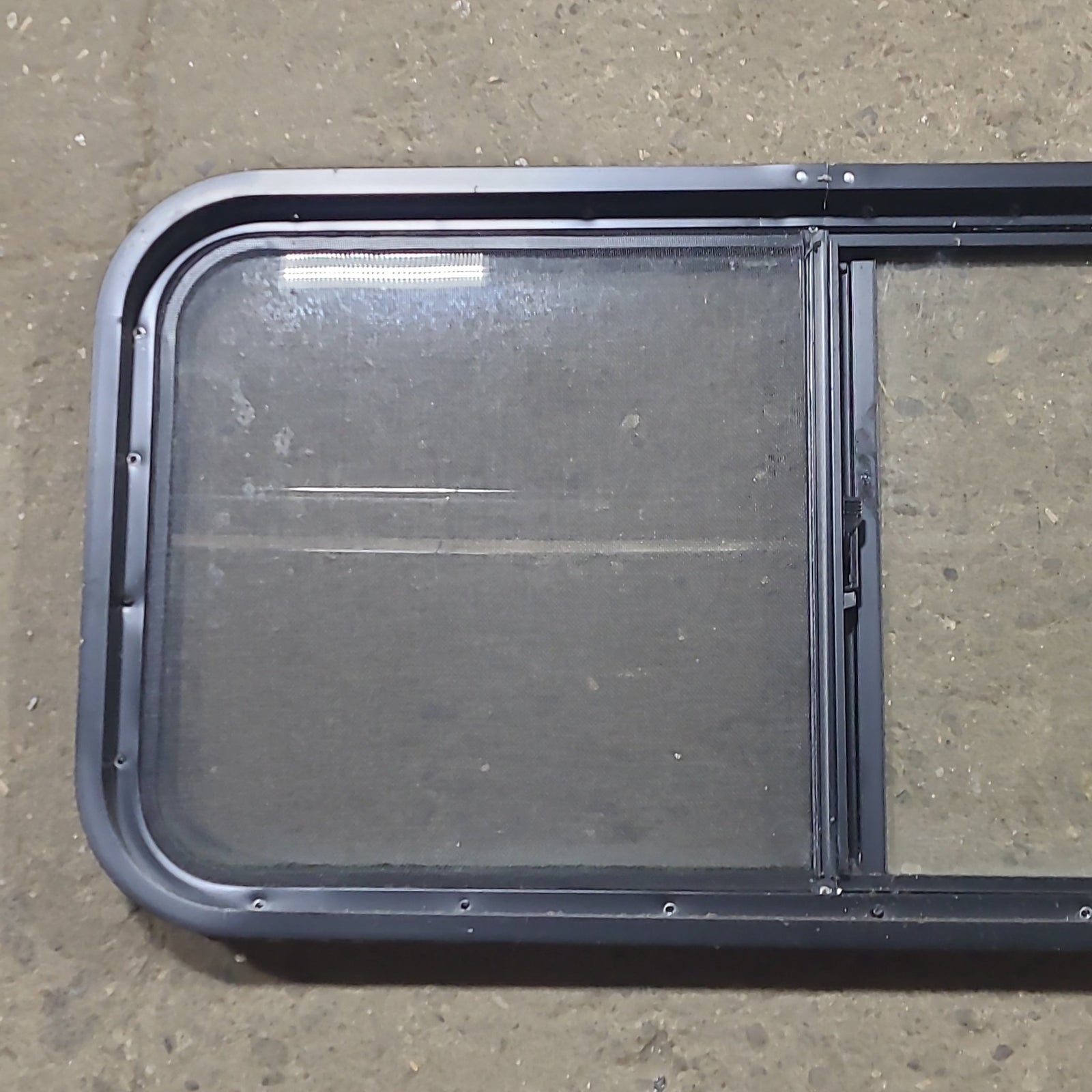 Used Slanted Black Radius Opening Window : 41 3/4