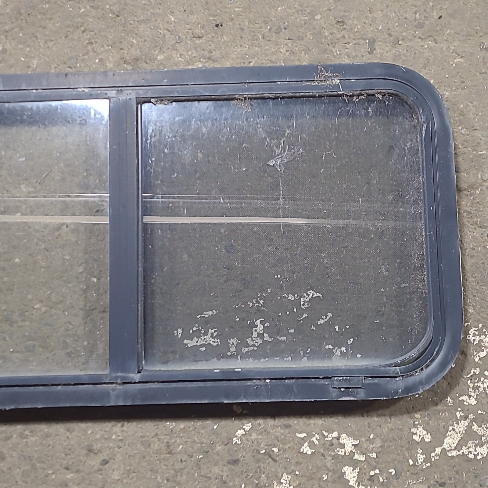 Used Slanted Black Radius Opening Window : 41 3/4