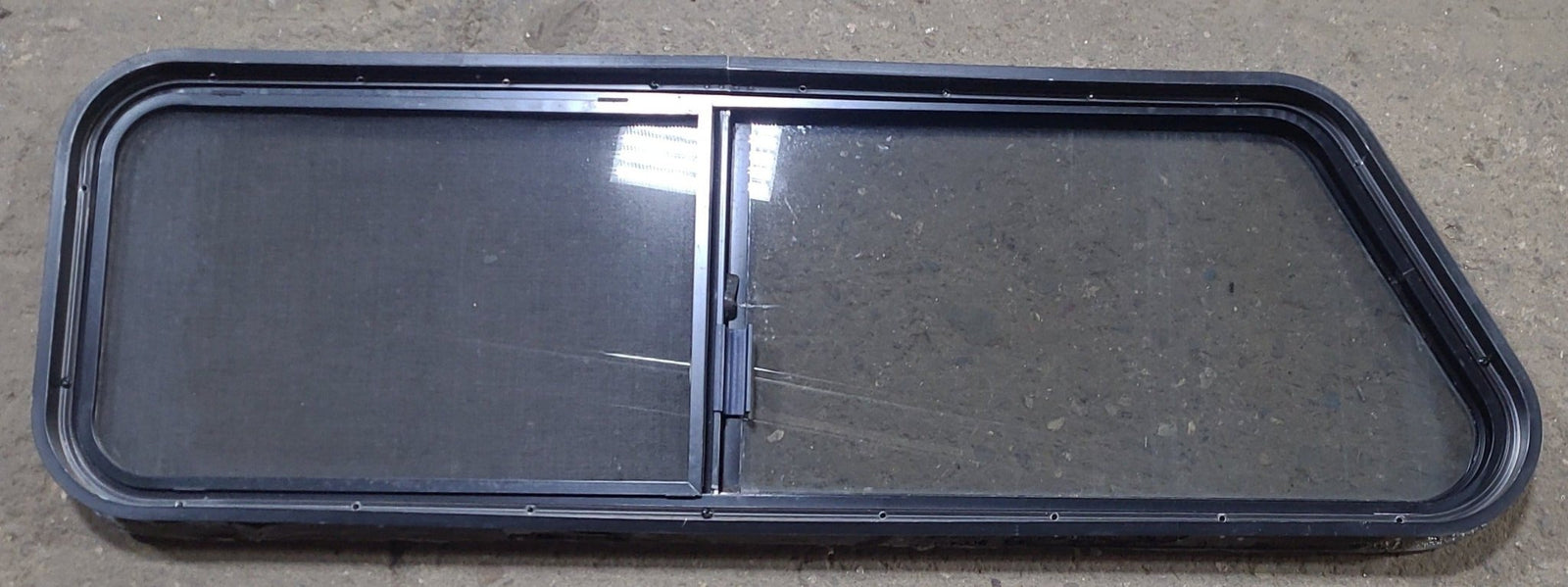 Used Slanted Black Radius Opening Window : 48 1/4