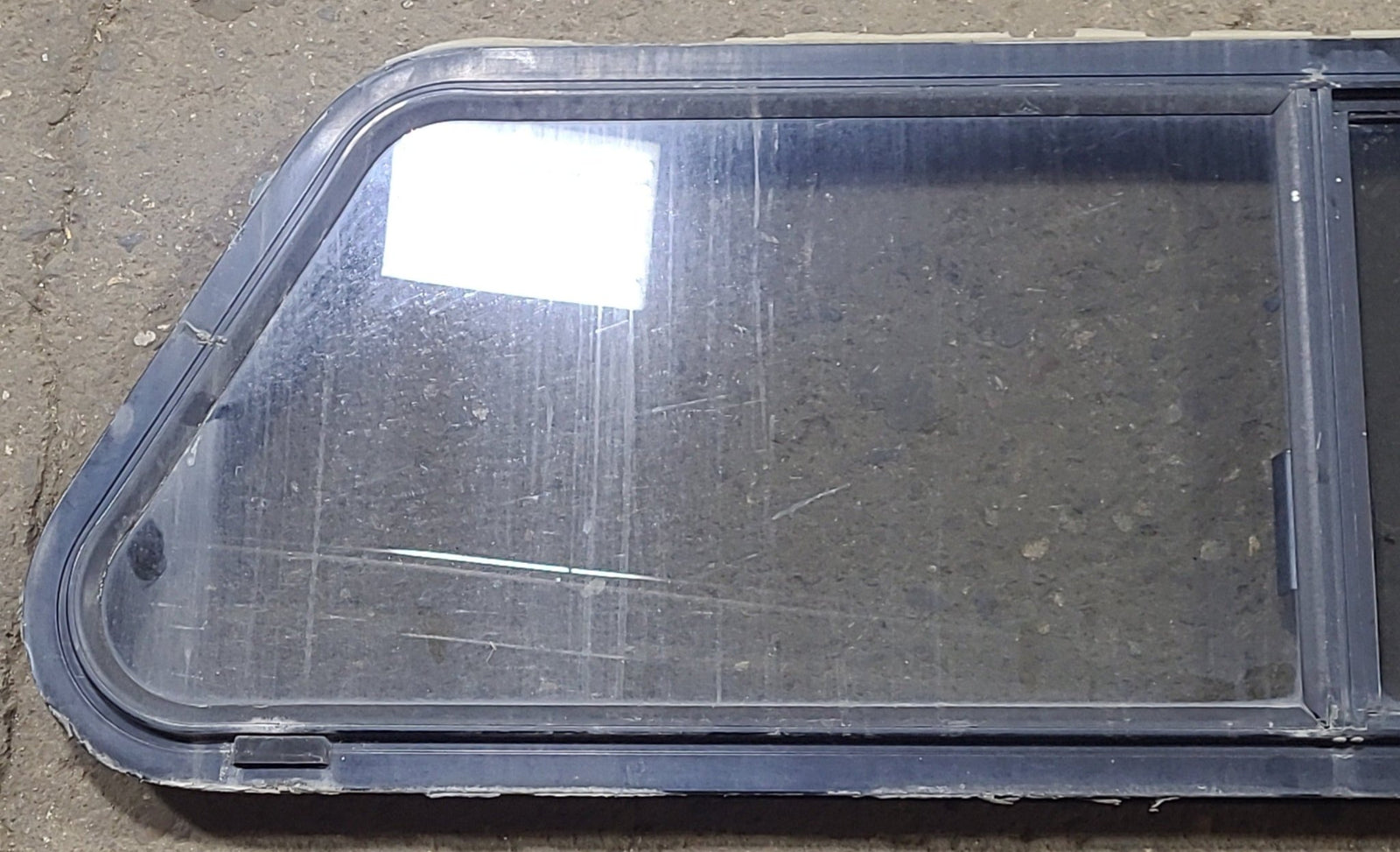 Used Slanted Black Radius Opening Window : 48 1/4