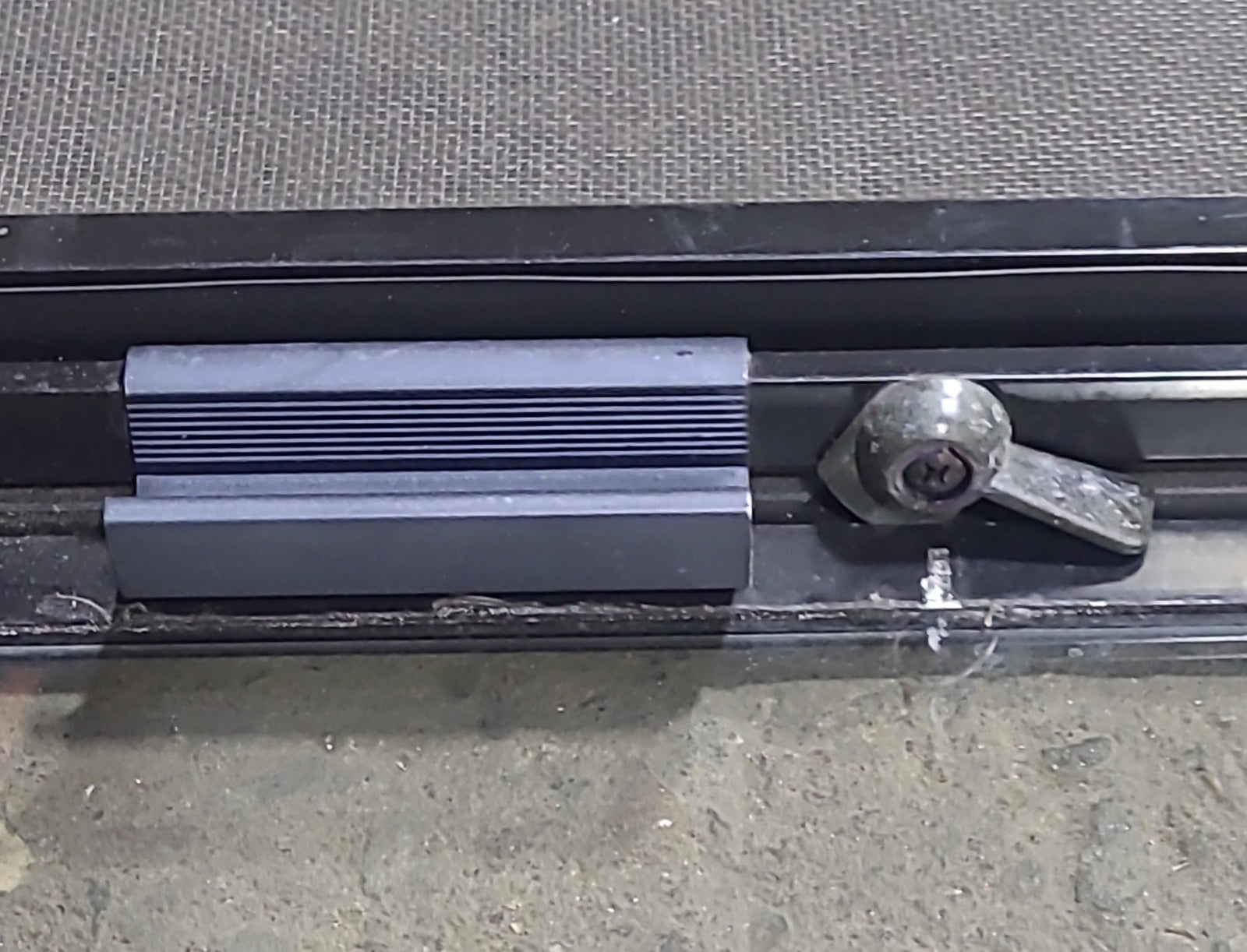 Used Slanted Black Radius Opening Window : 48 1/4