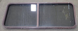 Used Slanted Brown Radius Opening Window : 22 1/8