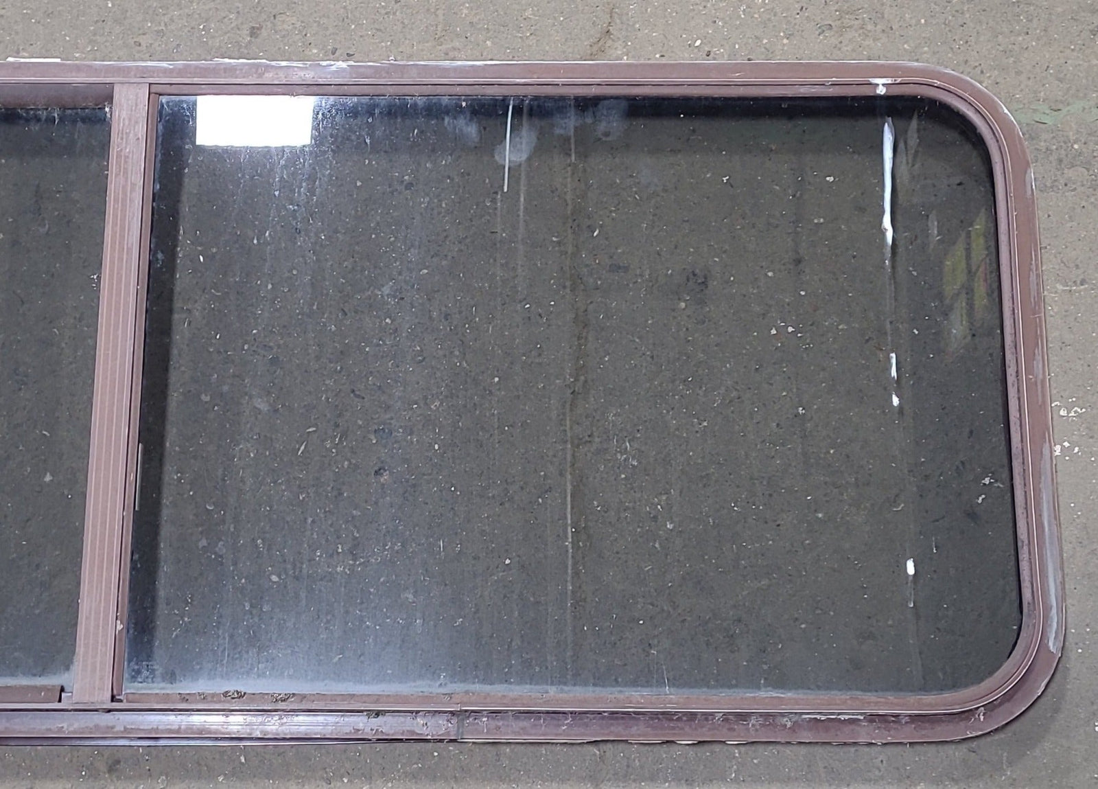 Used Slanted Brown Radius Opening Window : 22 1/8