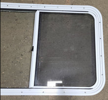 Load image into Gallery viewer, Used Slanted White Radius Opening Window : 21 1/2&quot; H X 41&quot; W X 2&quot; D - Young Farts RV Parts