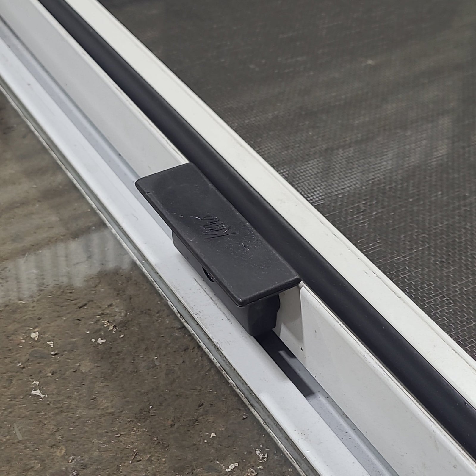 Used Slanted White Radius Opening Window : 21 1/4