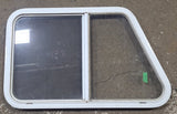 Used Slanted White Radius Opening Window : 21 1/4