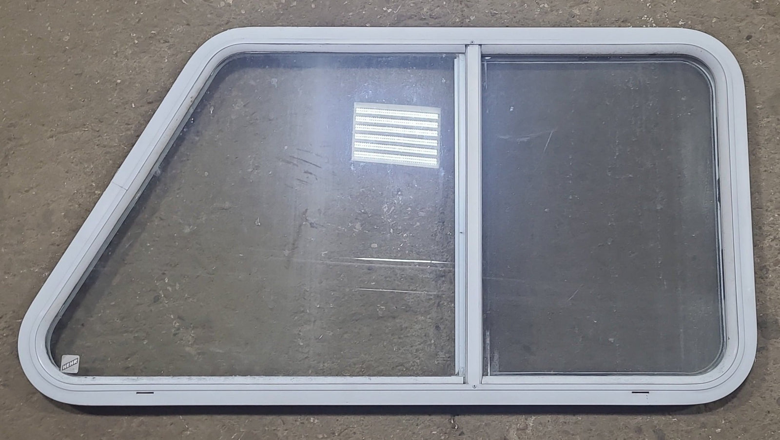 Used Slanted White Radius Opening Window : 41 1/2