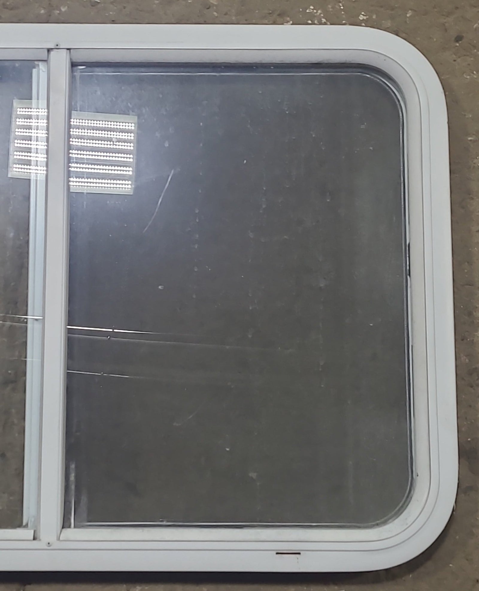 Used Slanted White Radius Opening Window : 41 1/2