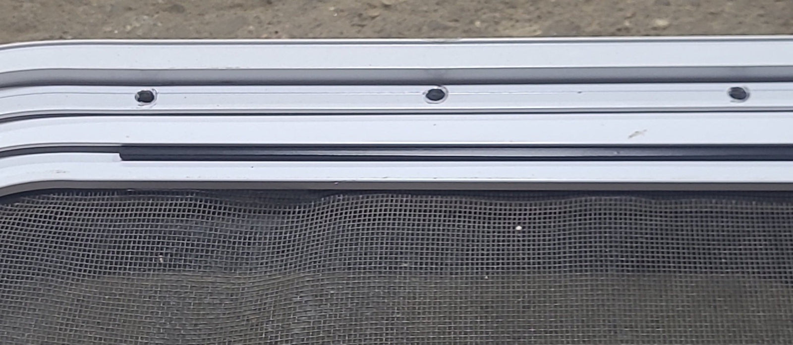 Used Slanted White Radius Opening Window : 41 1/2