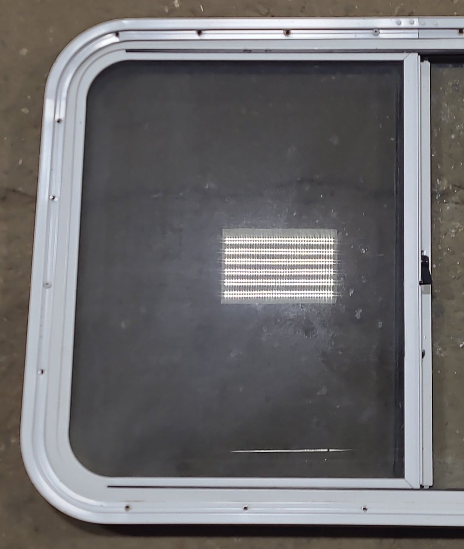 Used Slanted White Radius Opening Window : 41 1/2