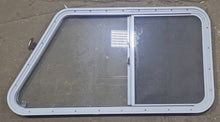 Load image into Gallery viewer, Used Slanted White Radius Opening Window : 41 1/2&quot; W X 21 1/2&quot; H X 1 1/4&quot; D - Young Farts RV Parts