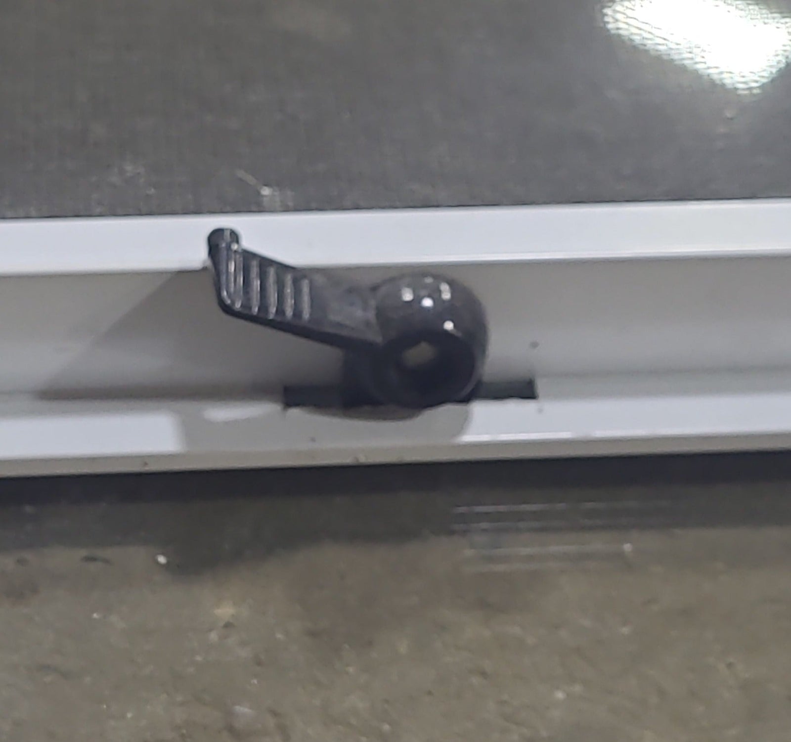 Used Slanted White Radius Opening Window : 41 1/2