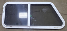 Load image into Gallery viewer, Used Slanted White Radius Opening Window : 41 3/4&quot; W x 17 3/4&quot; H x 2&quot; D - Young Farts RV Parts