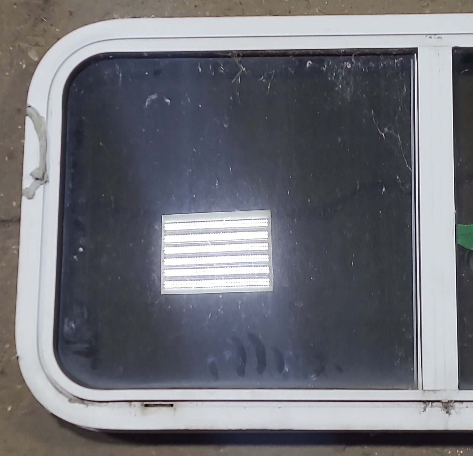 Used Slanted White Radius Opening Window : 41 3/4