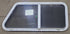 Used Slanted White Radius Opening Window : 41 3/4" W x 17 3/4" H x 2" D - Young Farts RV Parts