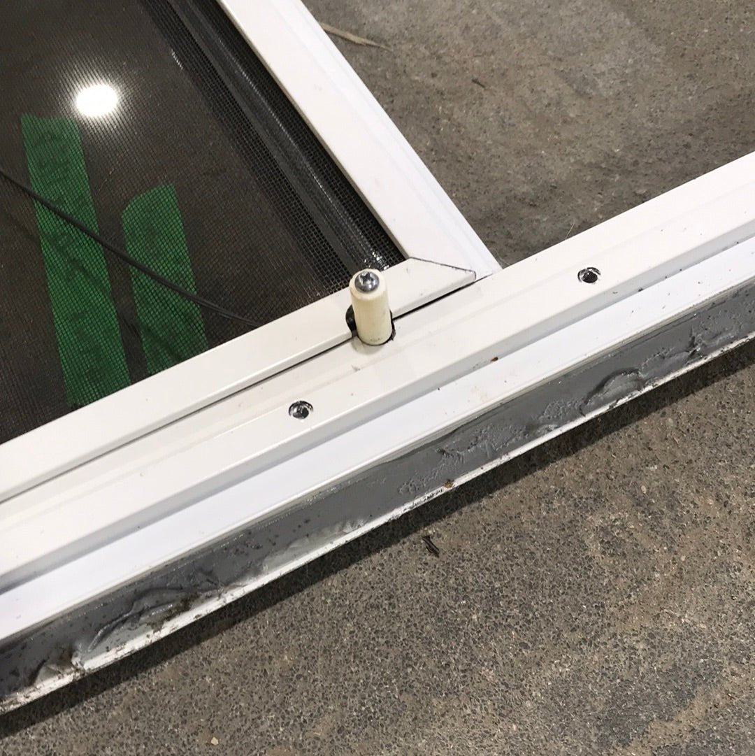 Used Slanted White Radius Opening Window : 47