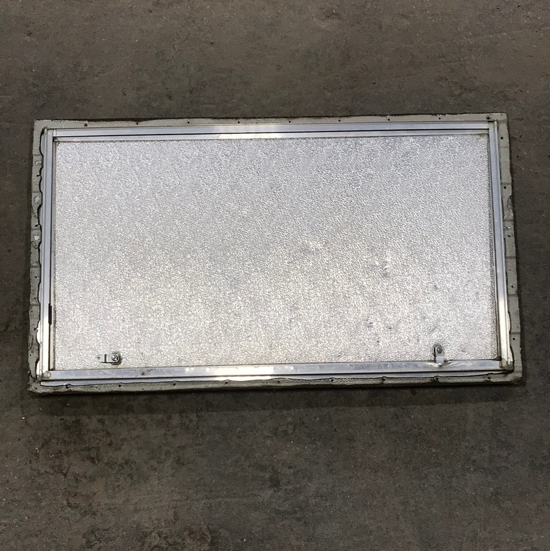 Used Square Corner cargo door 35 1/2" W x 19 3/4" H x 3/4"D - Young Farts RV Parts