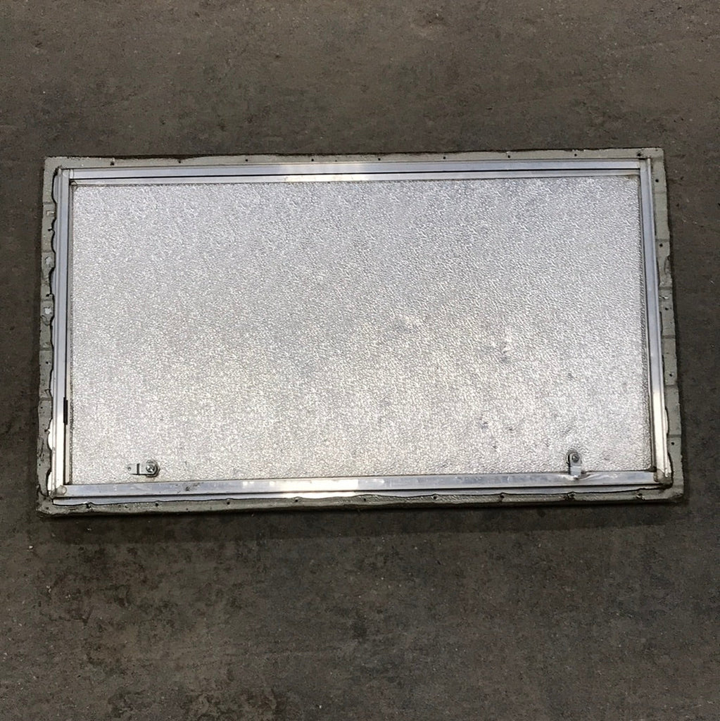 Used Square Corner cargo door 35 1/2" W x 19 3/4" H x 3/4"D - Young Farts RV Parts
