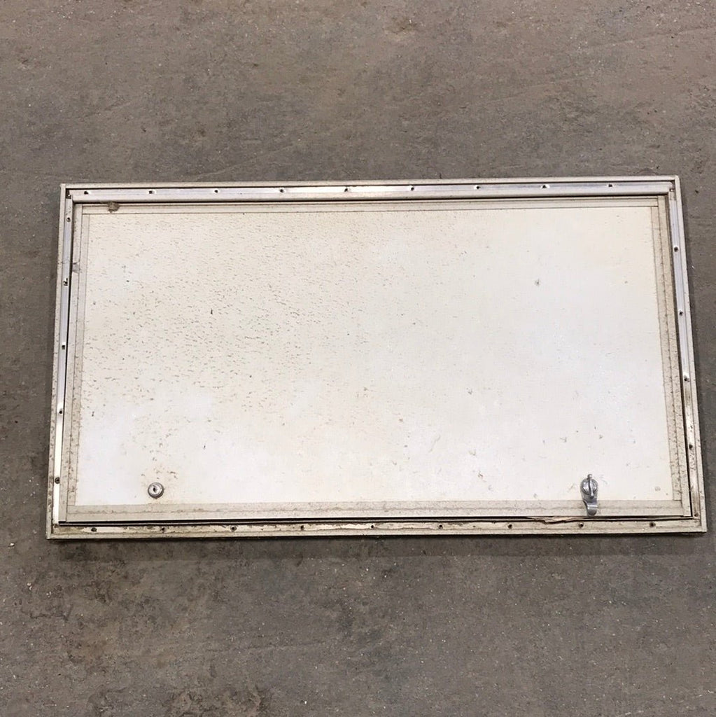 Used Square Corner cargo door 35 1/2" W x 19 3/4" H x 3/4"D - Young Farts RV Parts