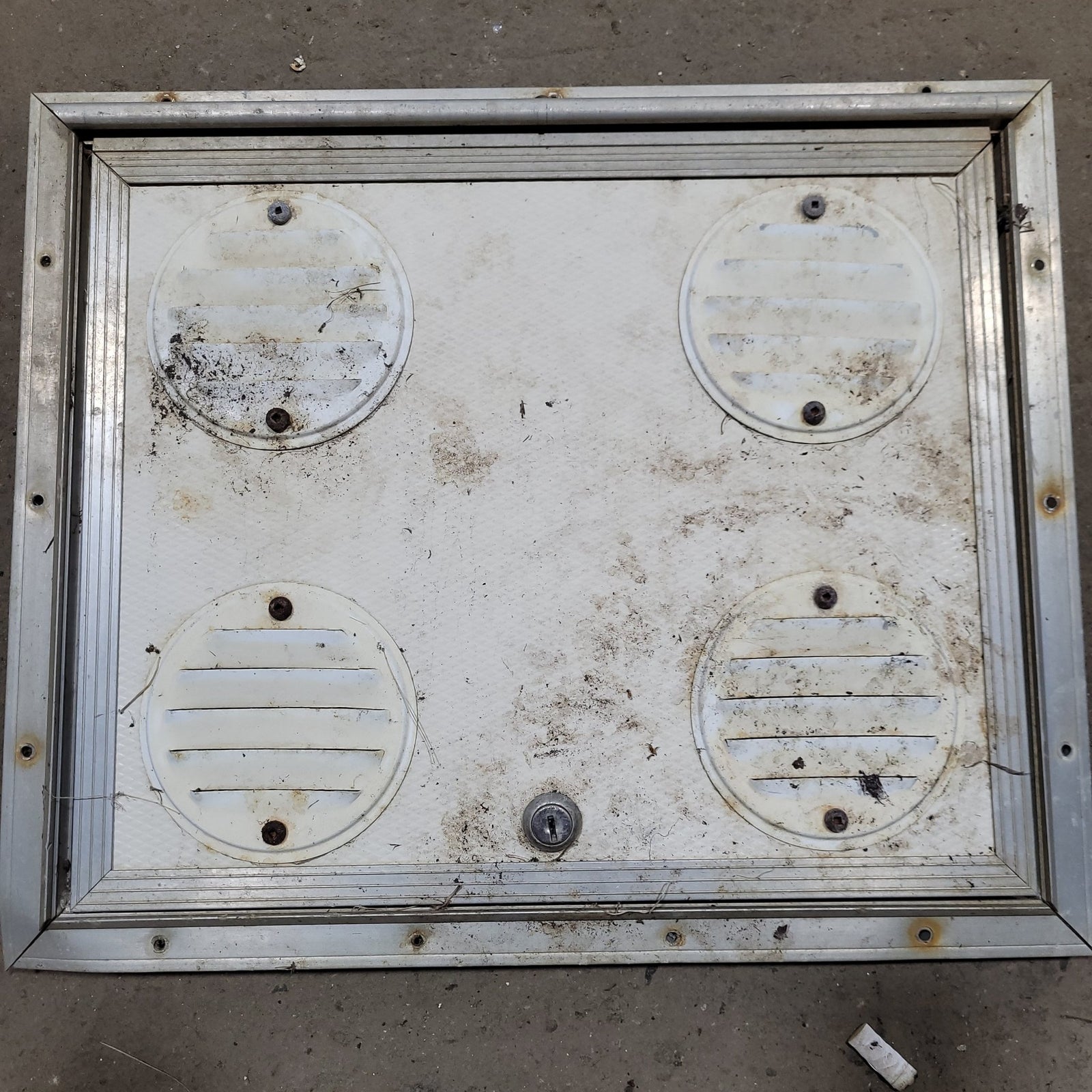 Used Square Corner Propane Cargo Door 15 3/4