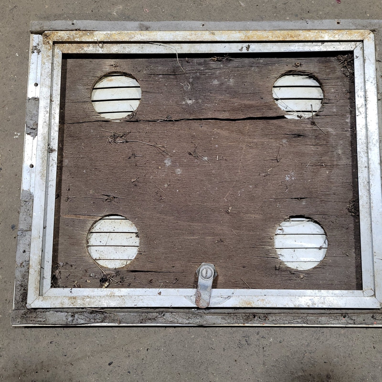 Used Square Corner Propane Cargo Door 15 3/4