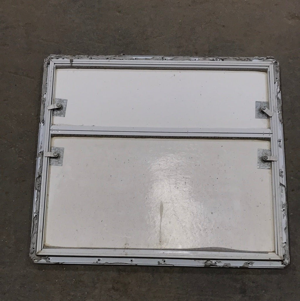 USED Square Corner Propane cargo door 29 3/4" W x 25 3/4" H x 1"D - Young Farts RV Parts