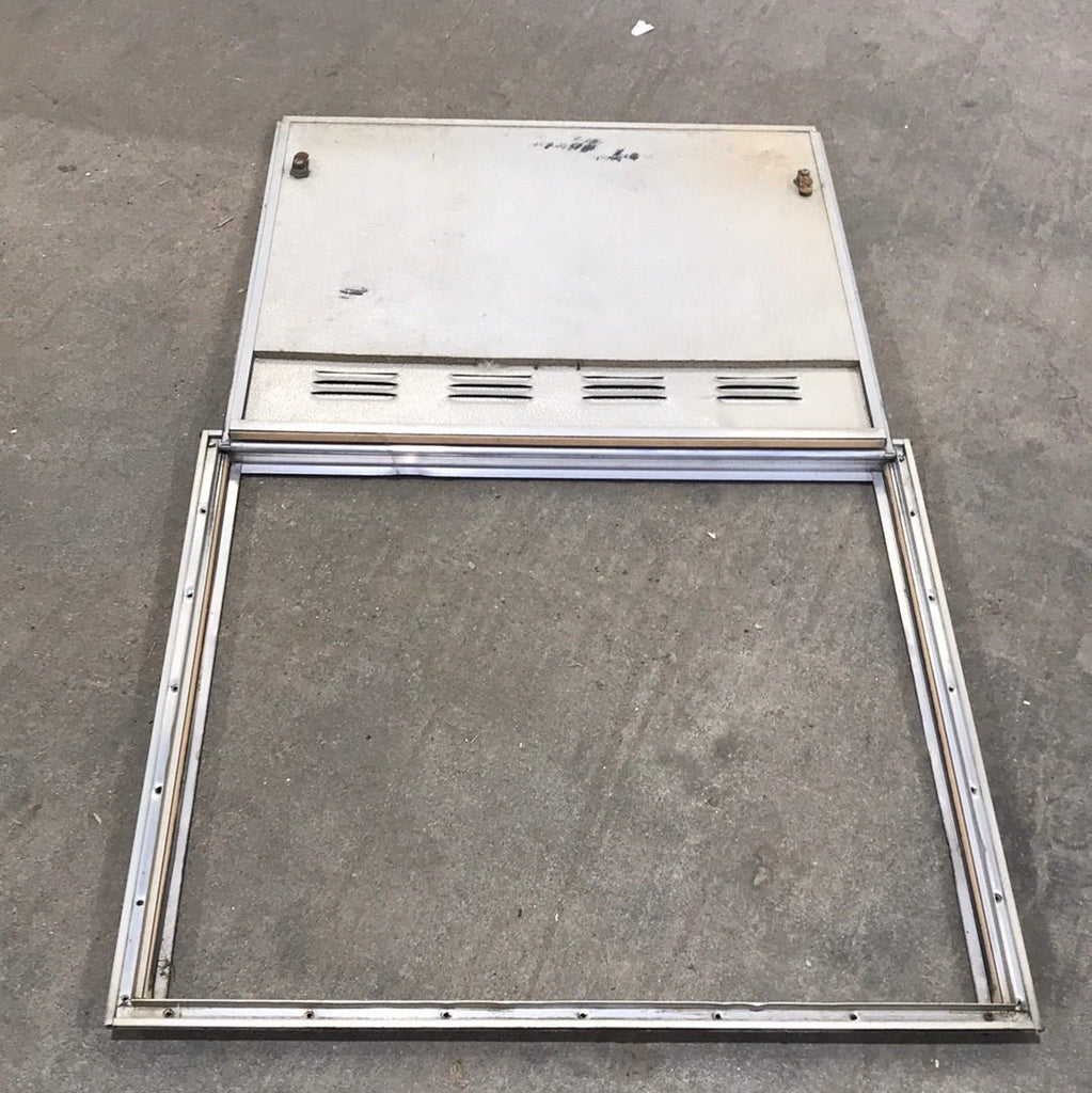 USED Square Corner Propane door 29 3/4" W x 25 1/4" H x 1" D - Young Farts RV Parts