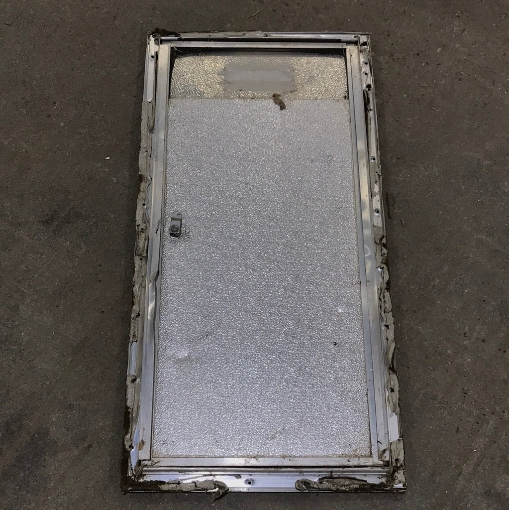 Used Square Corner Propane door 30 1/4" W x 14 1/2" H x 3/4" D - Young Farts RV Parts